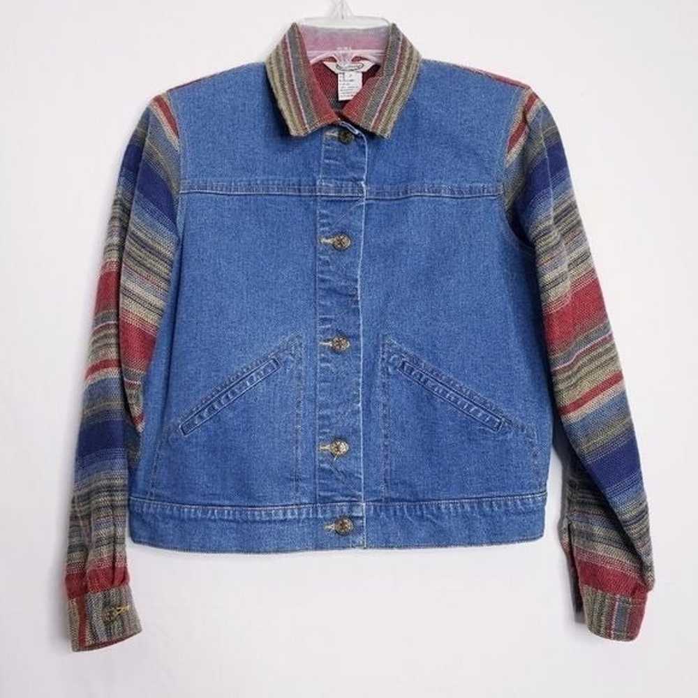 Vintage Southwestern Multicolor Stripe Knit Jean … - image 4