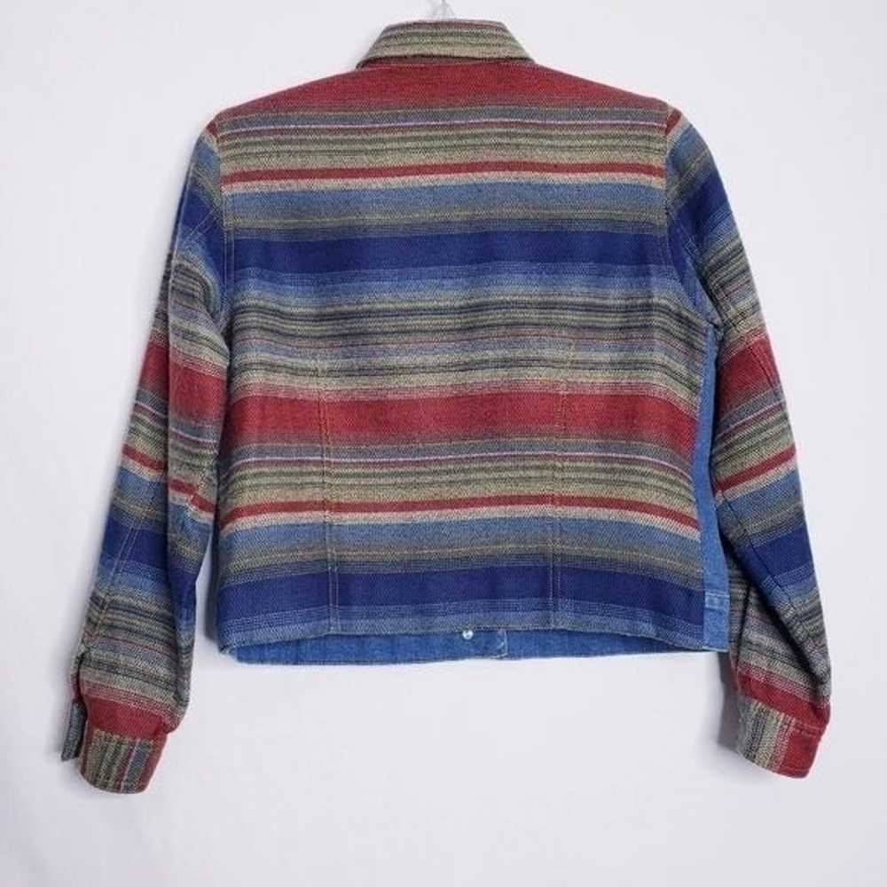 Vintage Southwestern Multicolor Stripe Knit Jean … - image 5