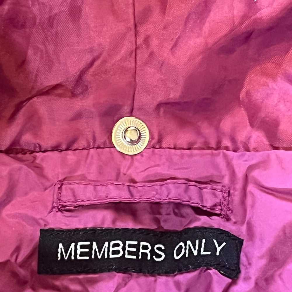 Rare Members Only Jacket Womens Medium Size Dark … - image 3