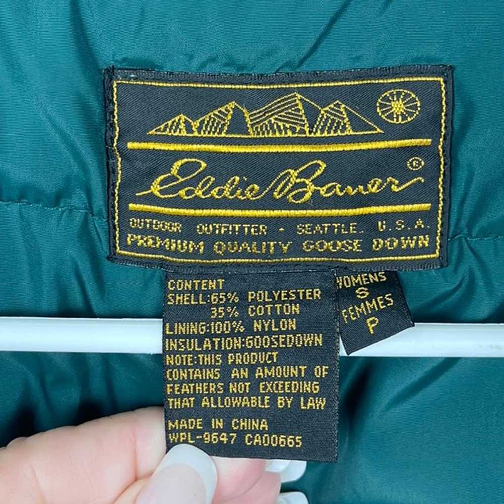 Vintage Eddie Bauer Down Vest Size Small Premium … - image 4