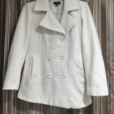 Sonoma Wool Peacoat - Beige, Size Small - image 1