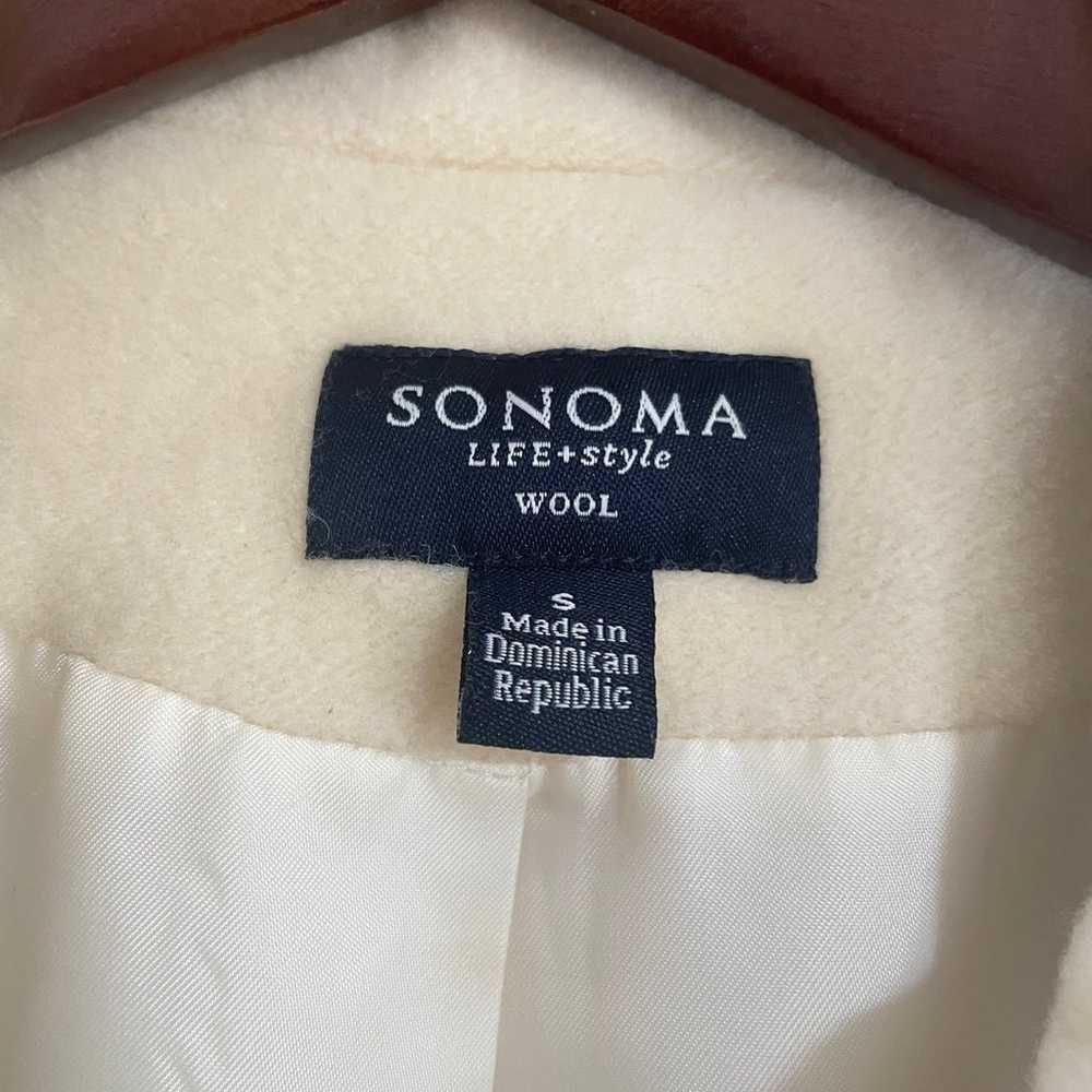 Sonoma Wool Peacoat - Beige, Size Small - image 5
