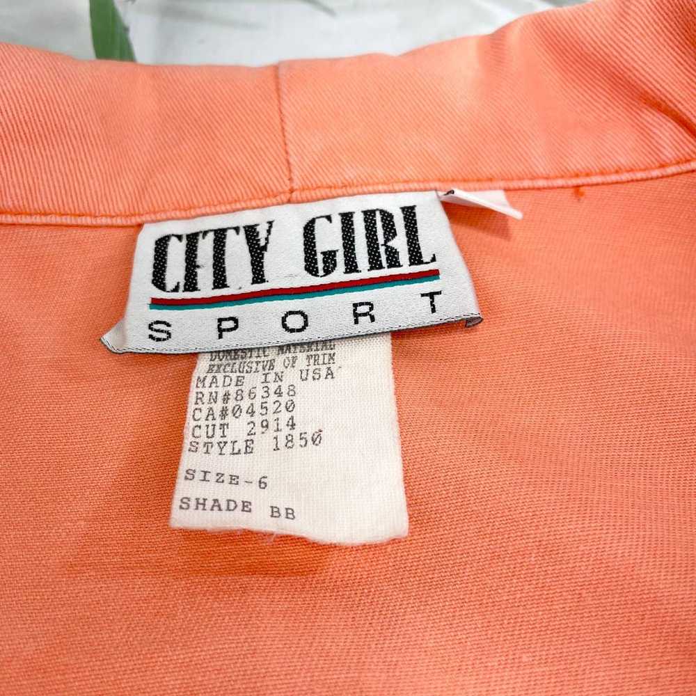 Vintage City Girl Sport Pink/Peach Jacket (Sz 6) - image 8