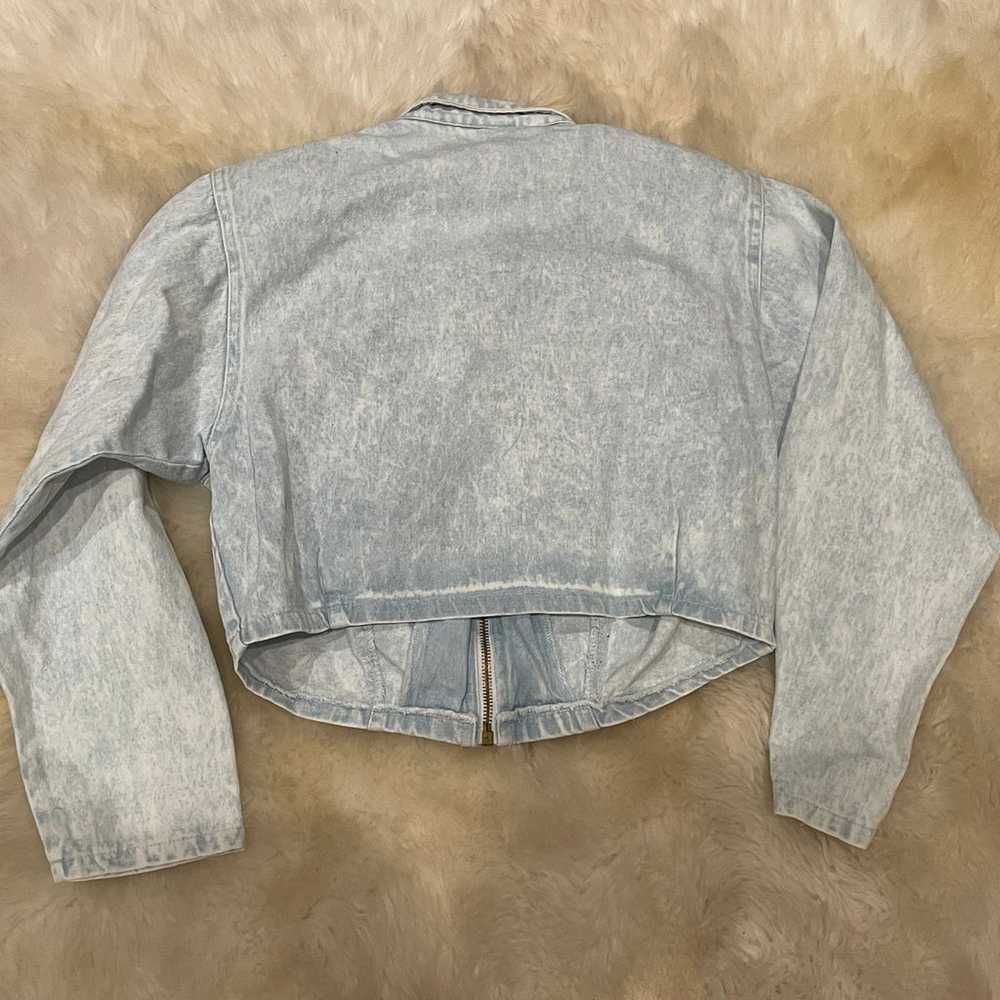 Vintage 80s acid washed womens jacket. Made by "R… - image 9