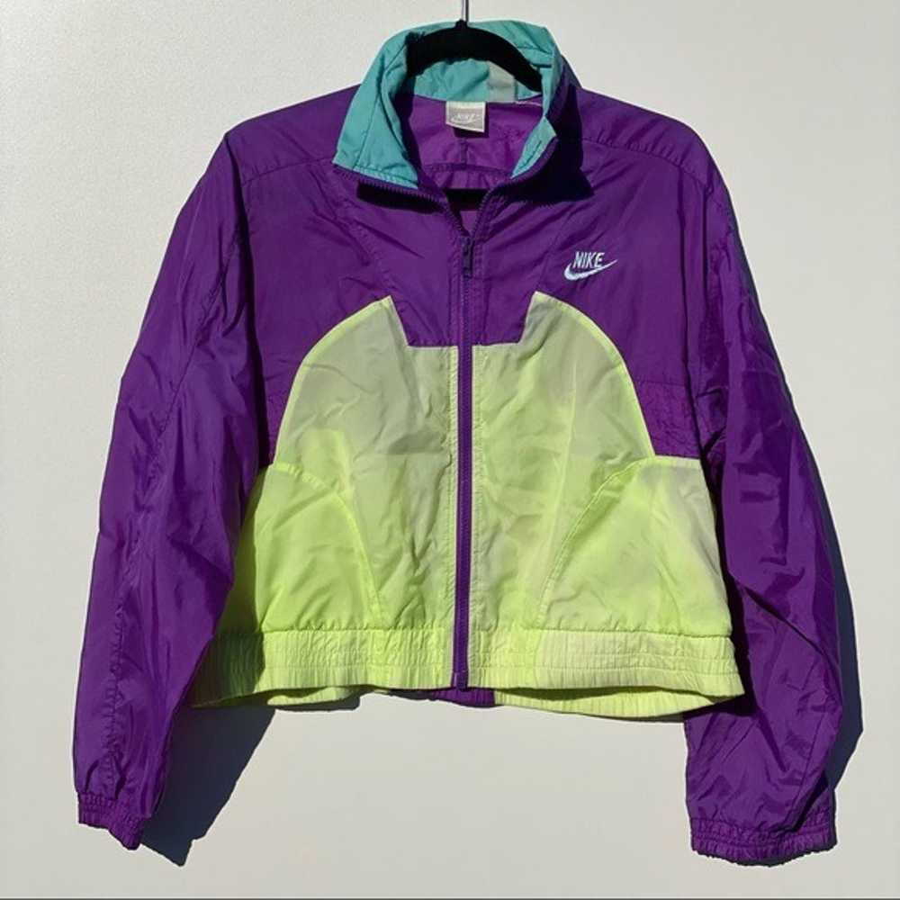 Vintage Nike (Grey Label), purple/green/teal wind… - image 1