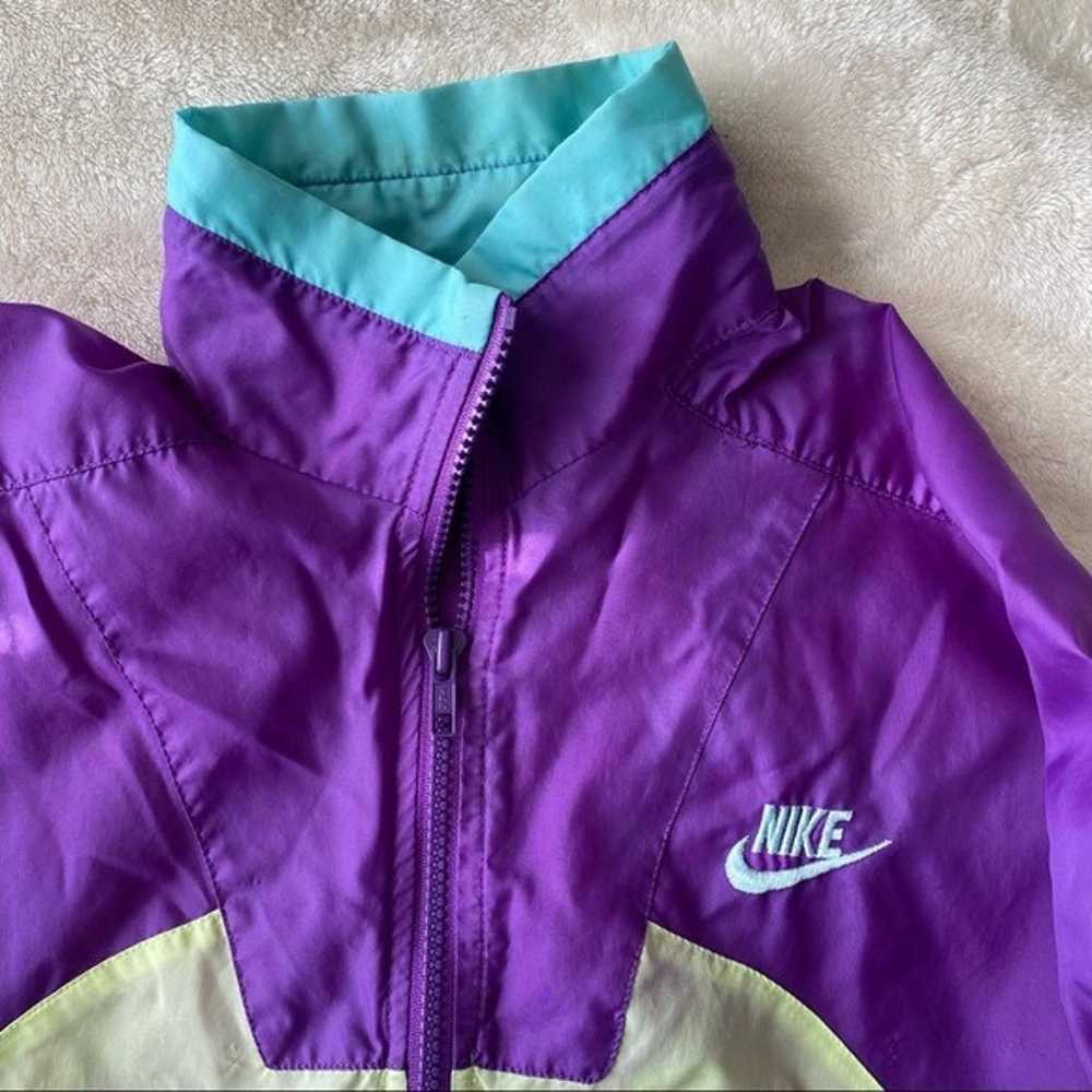 Vintage Nike (Grey Label), purple/green/teal wind… - image 2