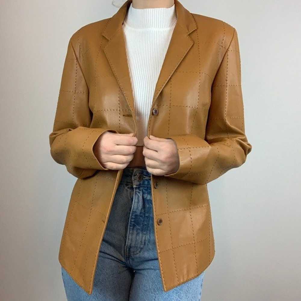 Vintage Tan Leather Jacket - image 1