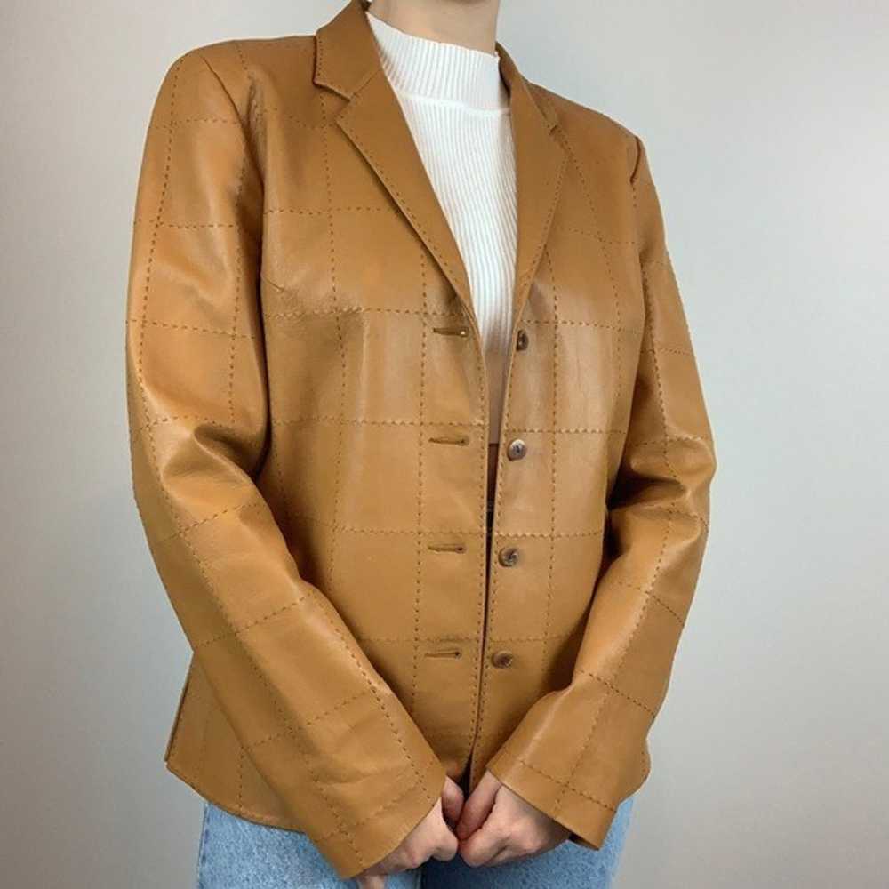 Vintage Tan Leather Jacket - image 3