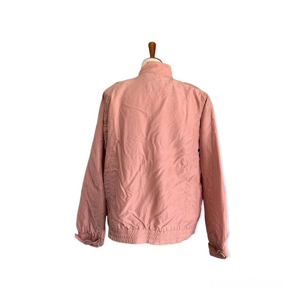 Vintage 80s Hunt Club Rose Blush Pink Silk Windbr… - image 2