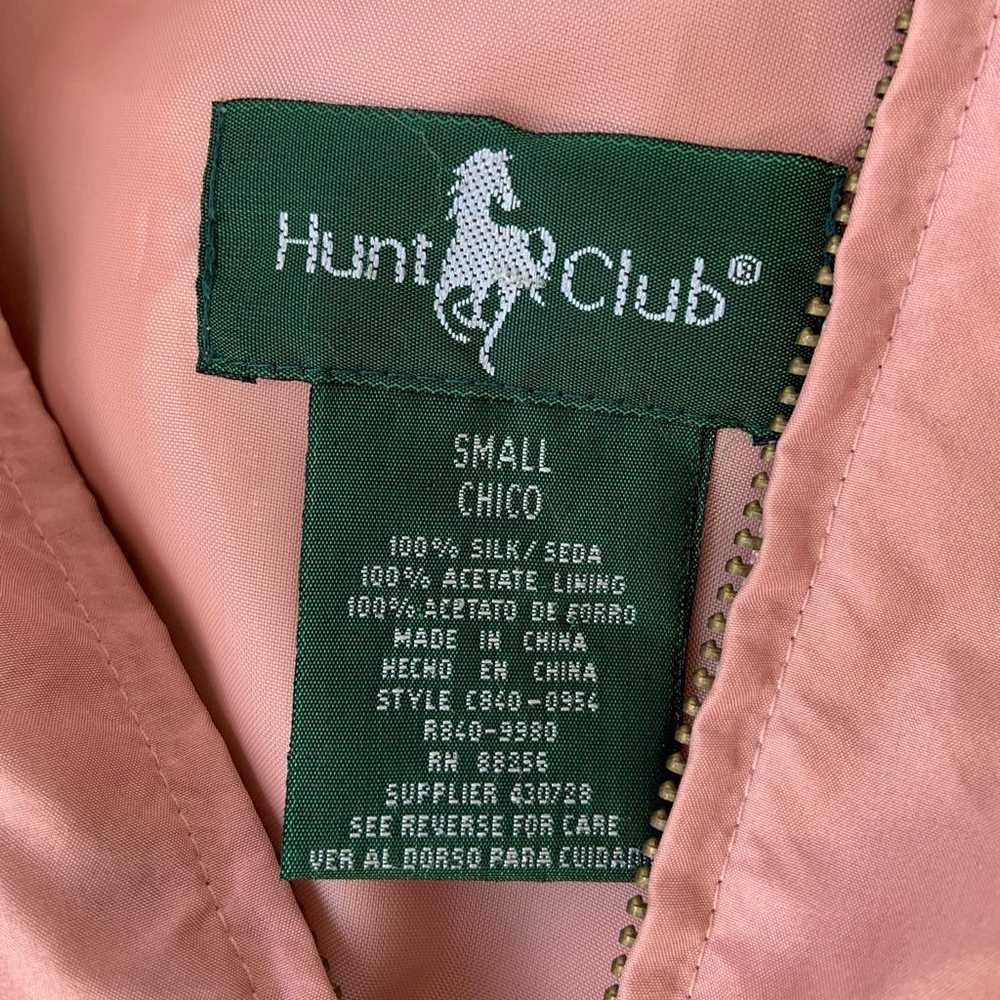 Vintage 80s Hunt Club Rose Blush Pink Silk Windbr… - image 7