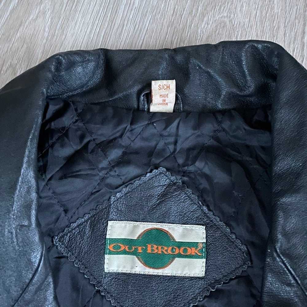 Vintage belted leather jacket - image 6
