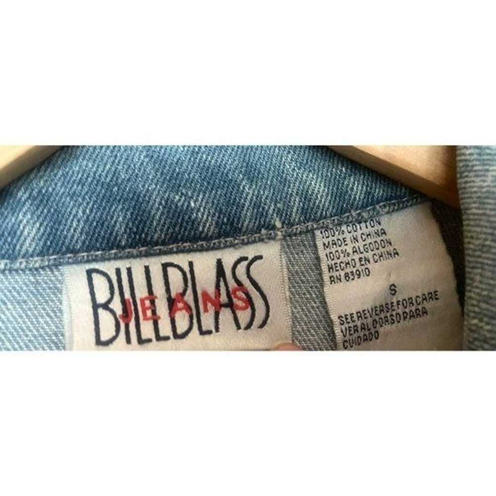 Vintage BILL BLASS Denim Jean Jacket Floral Embro… - image 9