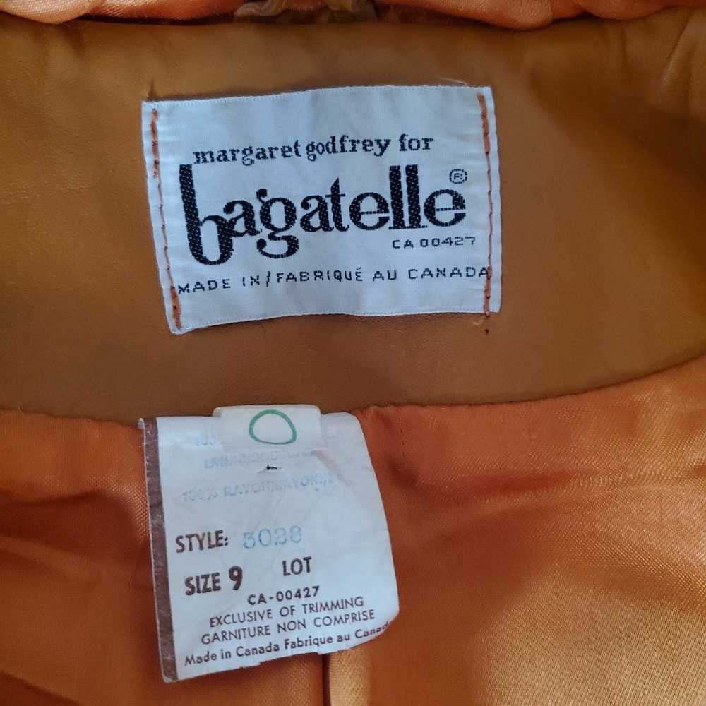 Orange Bagatelle 70s leather hooded jacket - image 3