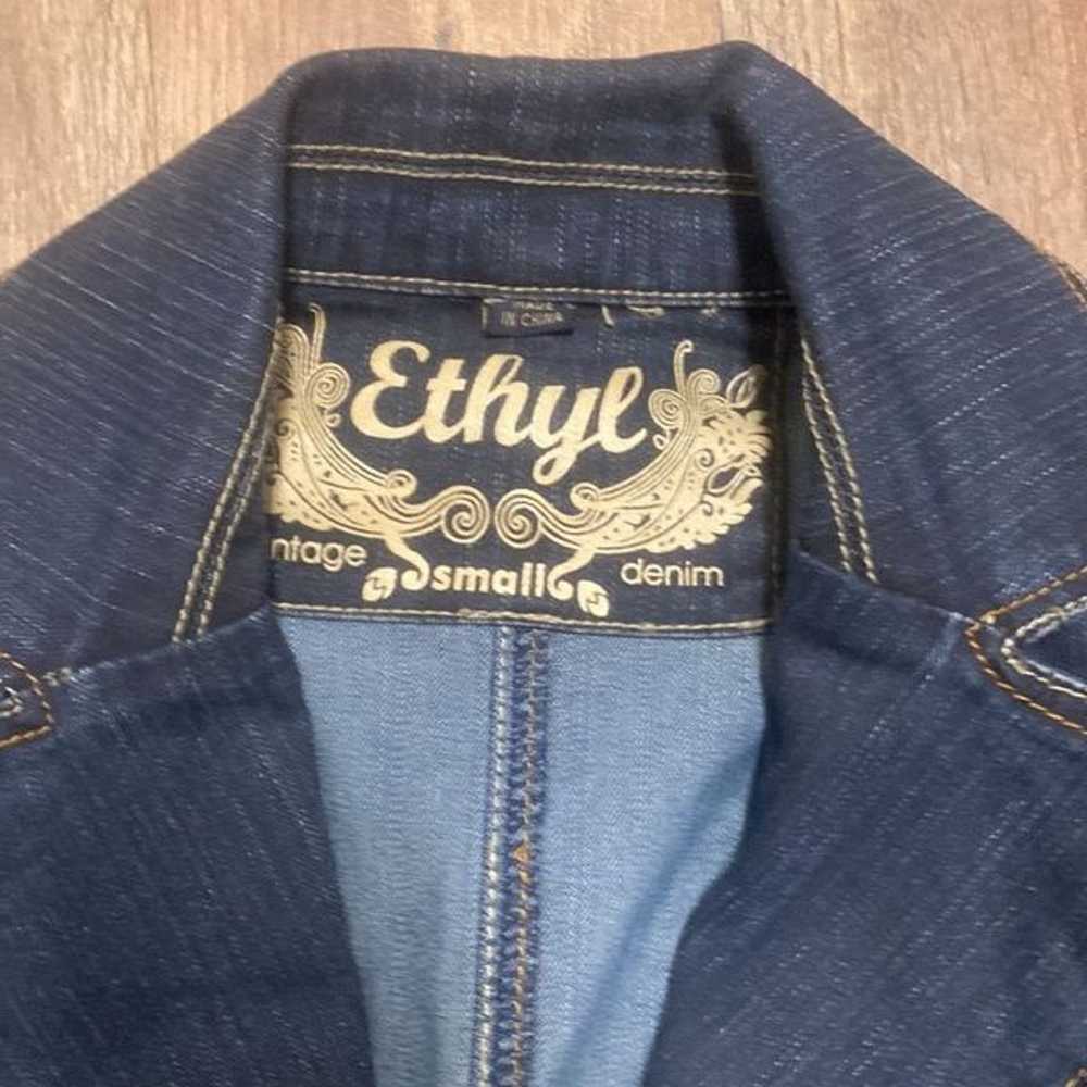 “Ethyl” Long Denim Jacket size S - image 5