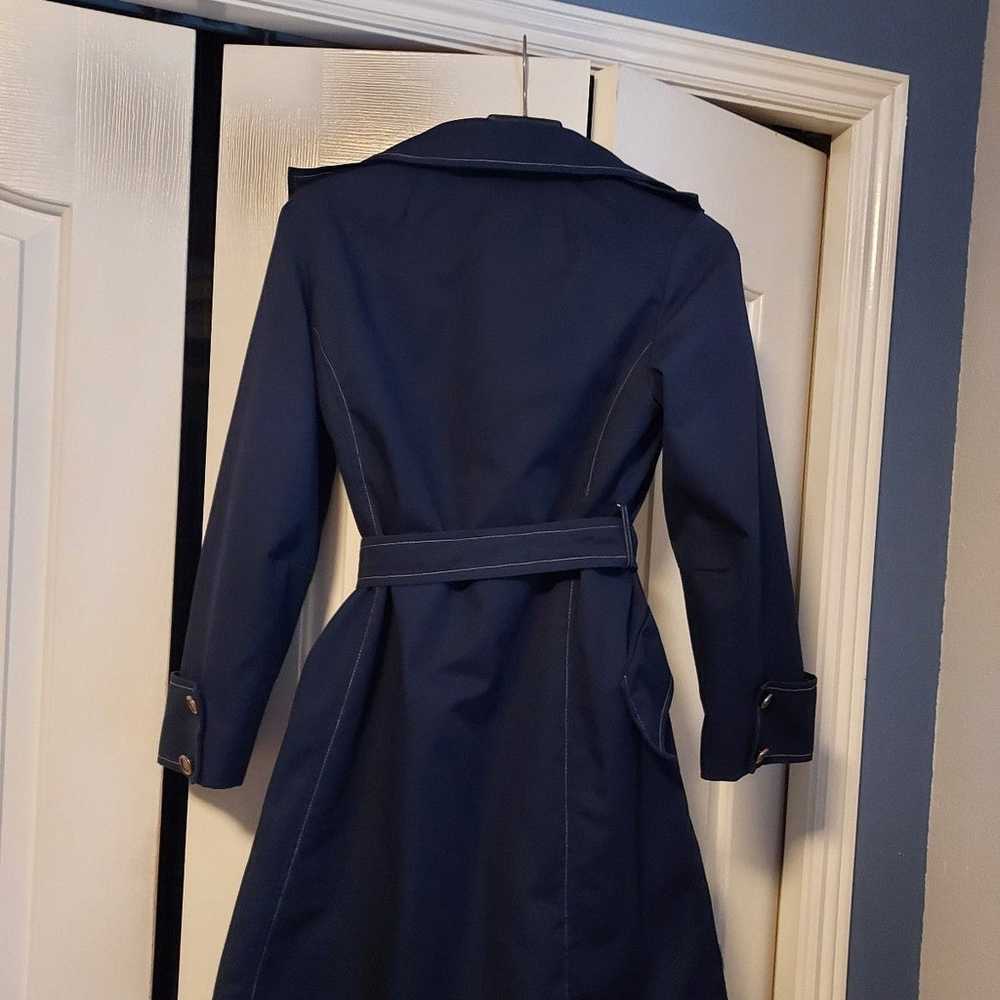 Vintage 1960s Debutogs women's blue pea coat smal… - image 2