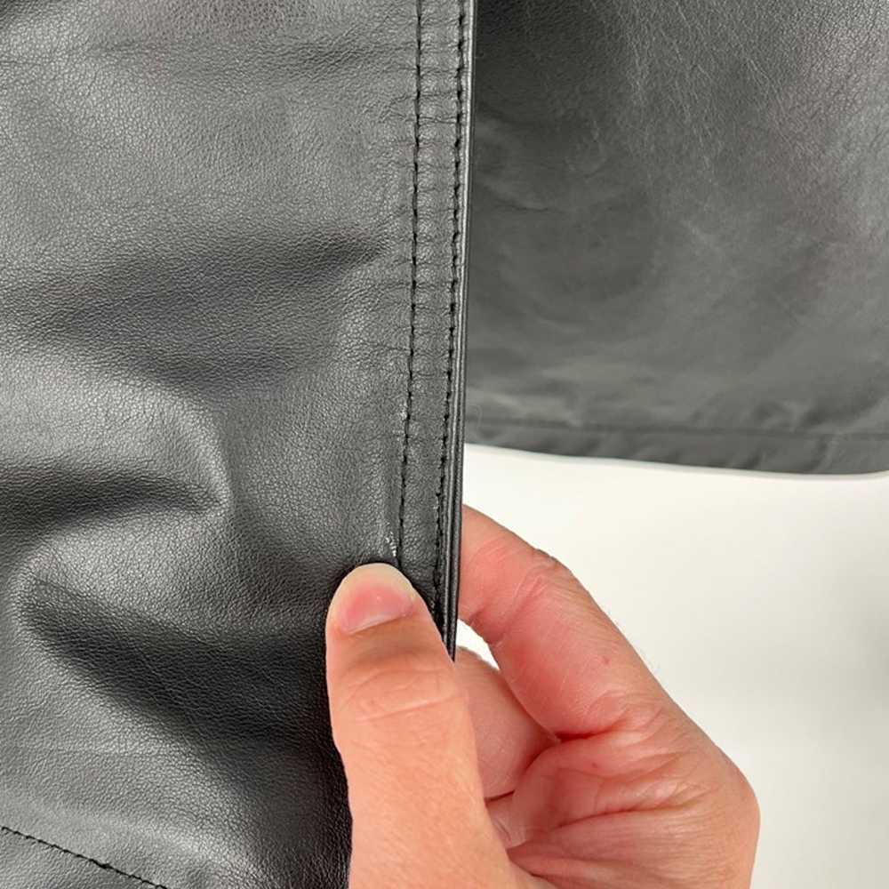 G III Womens Leather Blazer Jacket Size S Black T… - image 11