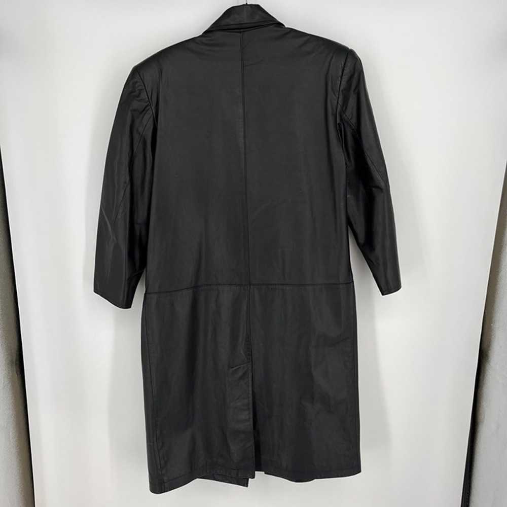 G III Womens Leather Blazer Jacket Size S Black T… - image 2