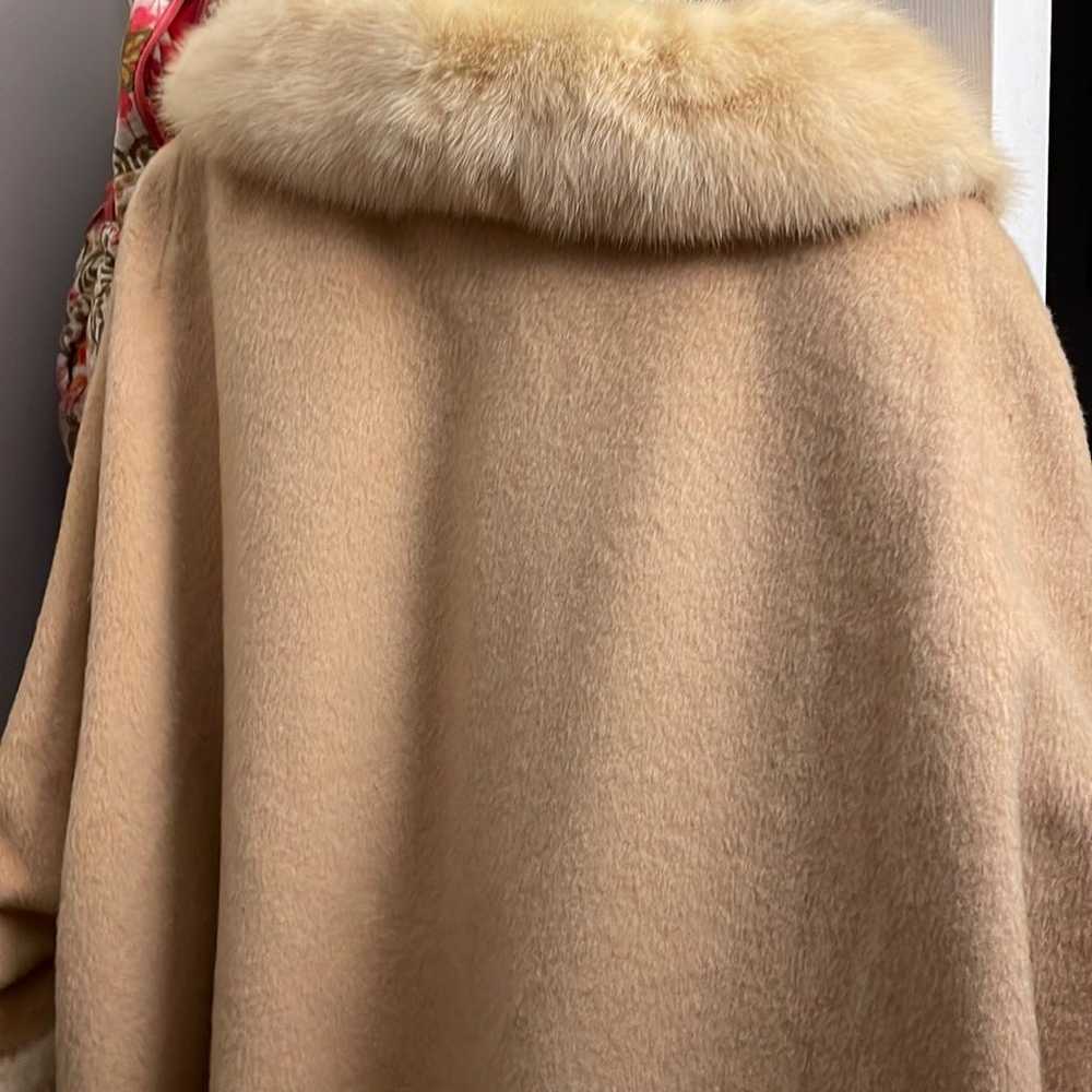 Vintage mink trimmed coat - image 5