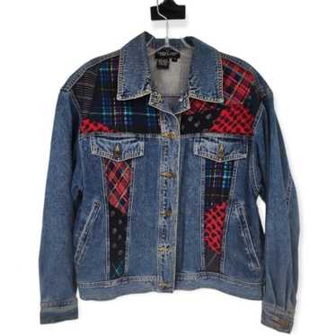 Vintage Patchwork Denim Jacket Carol Little size … - image 1