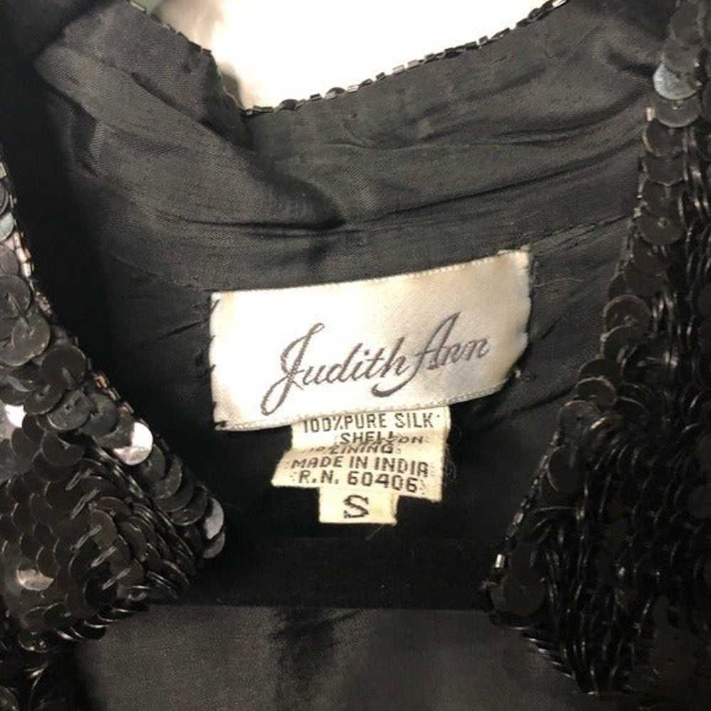 VINTAGE Judith Ann |  Black Sequin Jacke - image 3