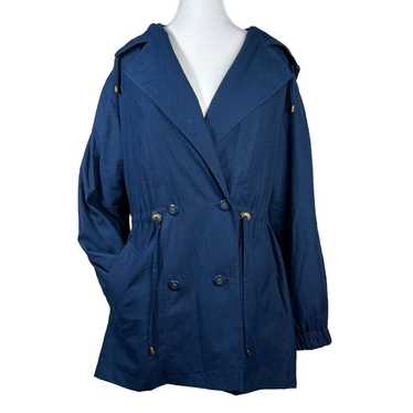 Vintage 90’s Jacqueline Ferrar Coat Hooded Navy Bl
