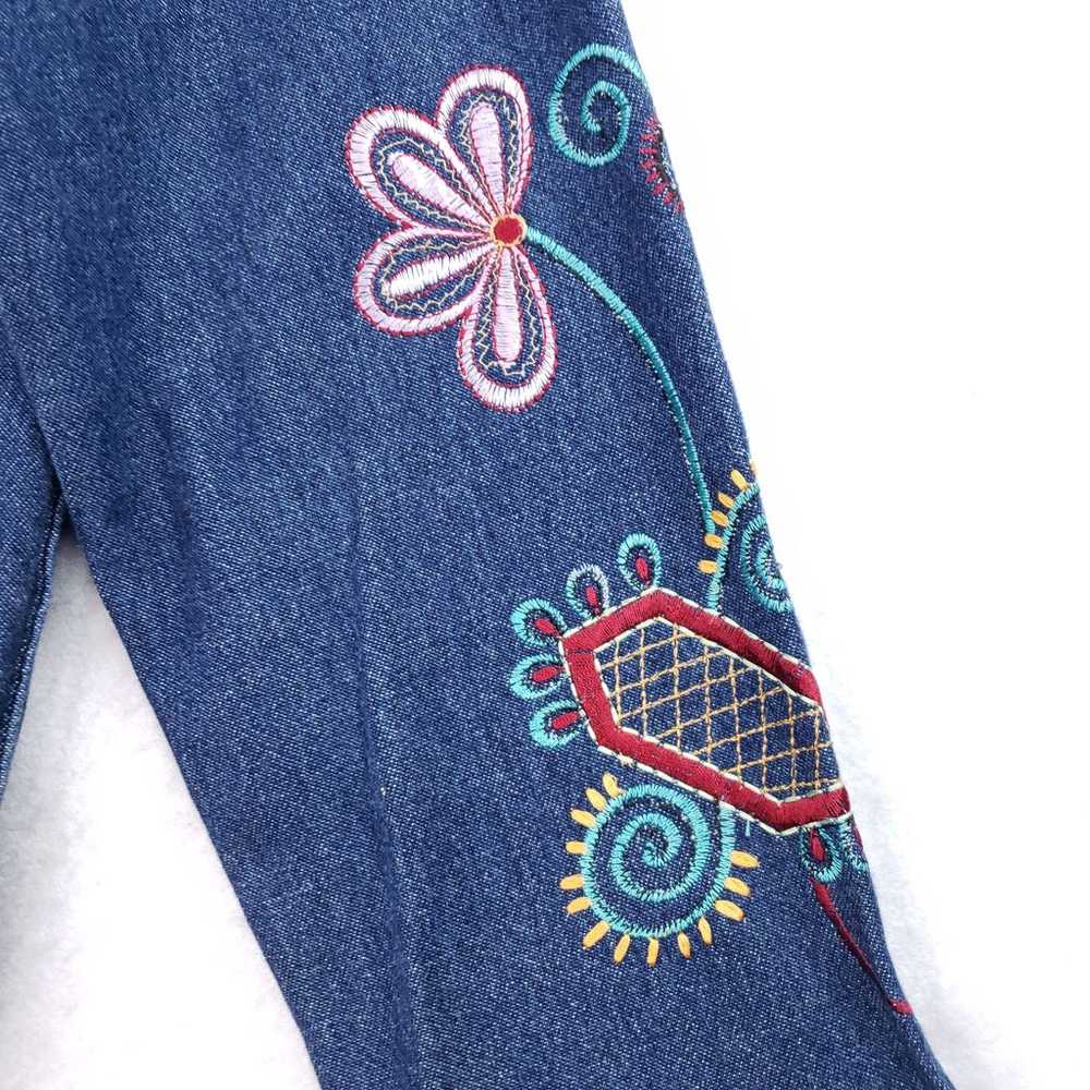 Vintage Tantrums Floral Embroidered Denim Lightwe… - image 12