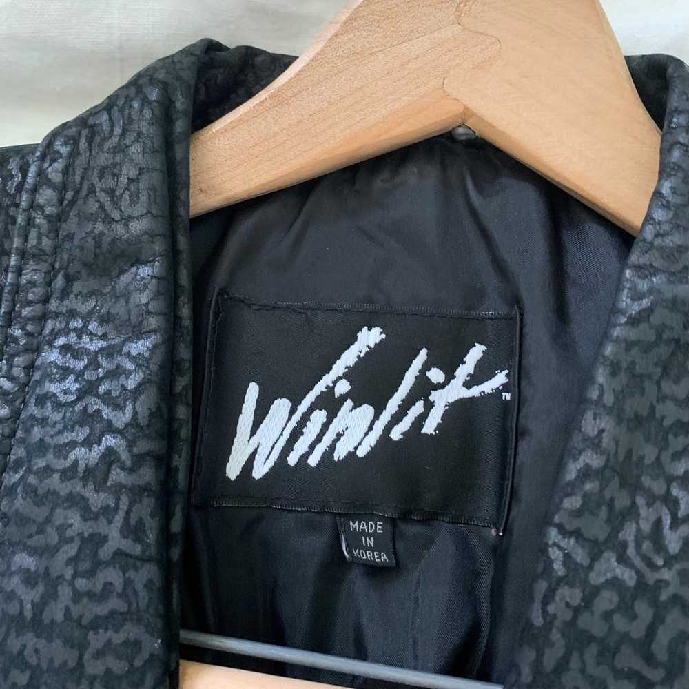 Rad Vintage 1980’s Winlit Black Genuine Leather J… - image 3