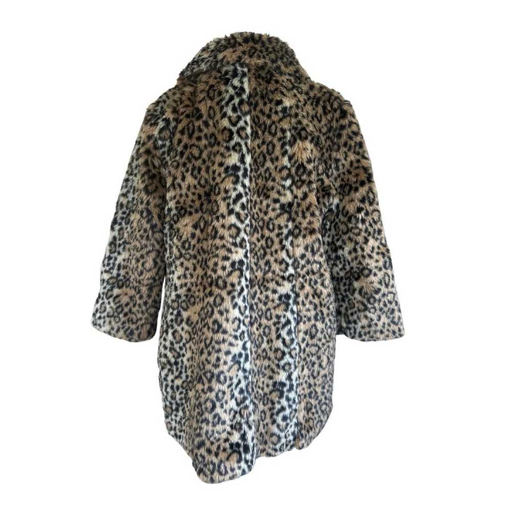 Vintage Leopard Print Faux Fur Jacket - image 2