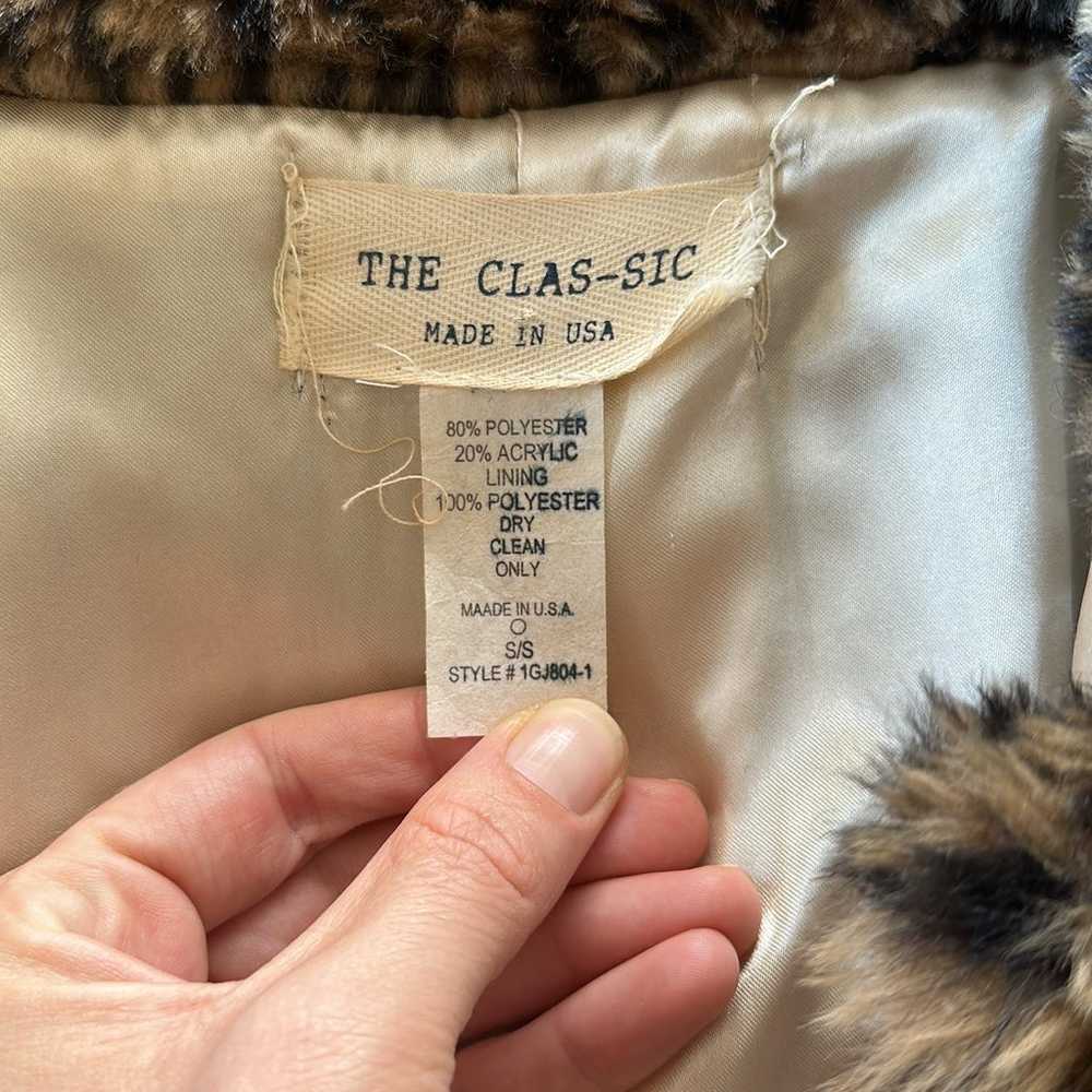 Vintage Leopard Print Faux Fur Jacket - image 3