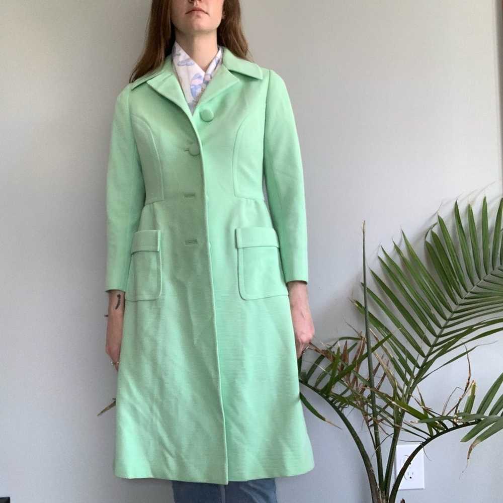 Vintage 1960s Hurwitz green pea coat - image 3