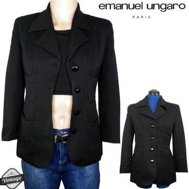 VTG 90s Emanuel Ungaro Wool Jacket Sz 6 - image 1