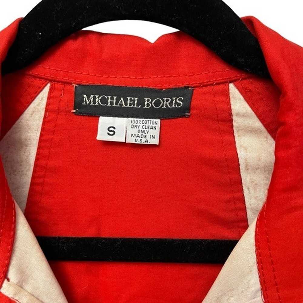 Vintage Michael Boris Red Long Sleeve Trench Coat… - image 3