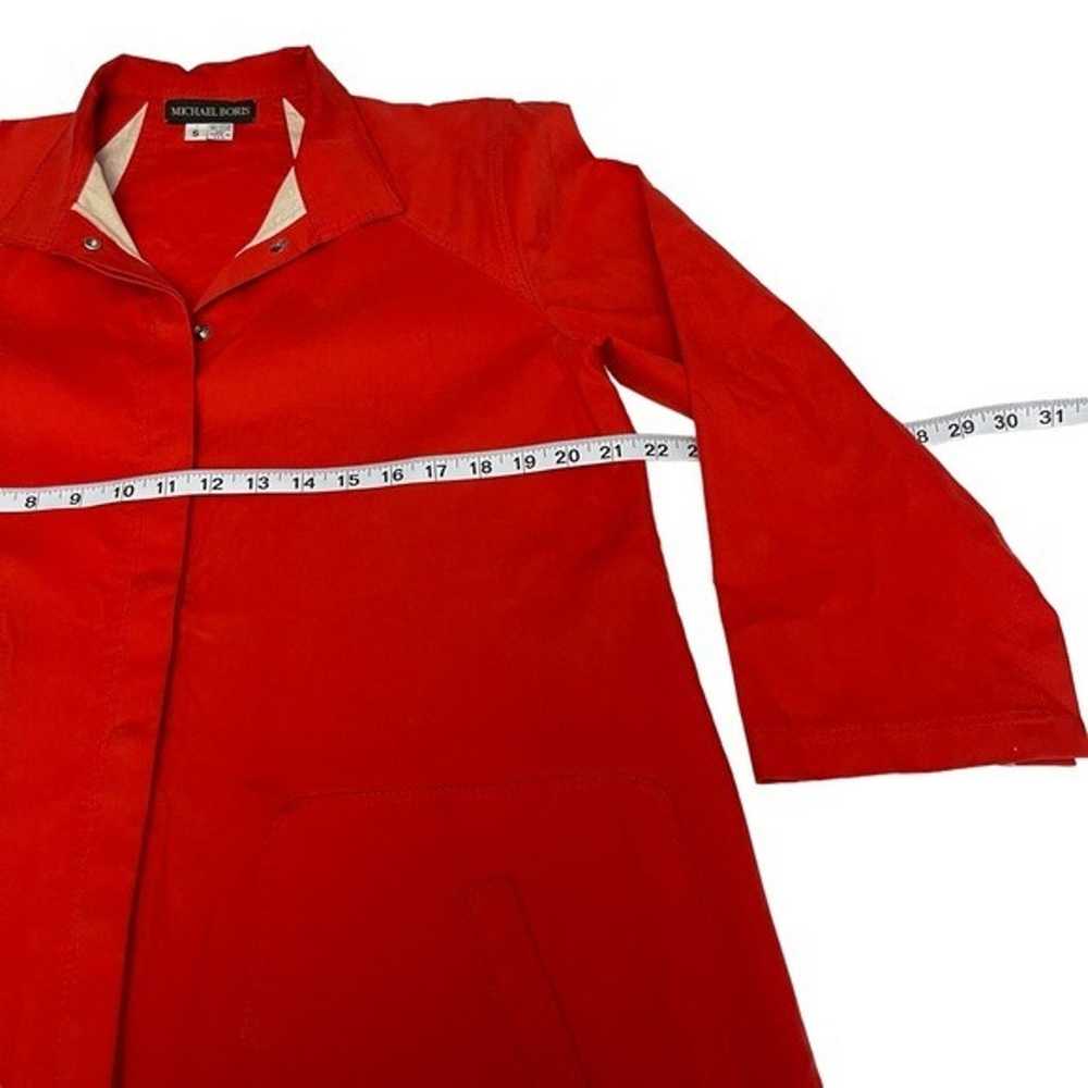 Vintage Michael Boris Red Long Sleeve Trench Coat… - image 6