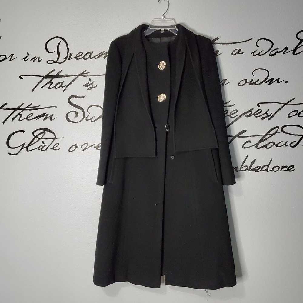 Vintage Pauline Trigere Saks Fifth Ave Black Wool… - image 1