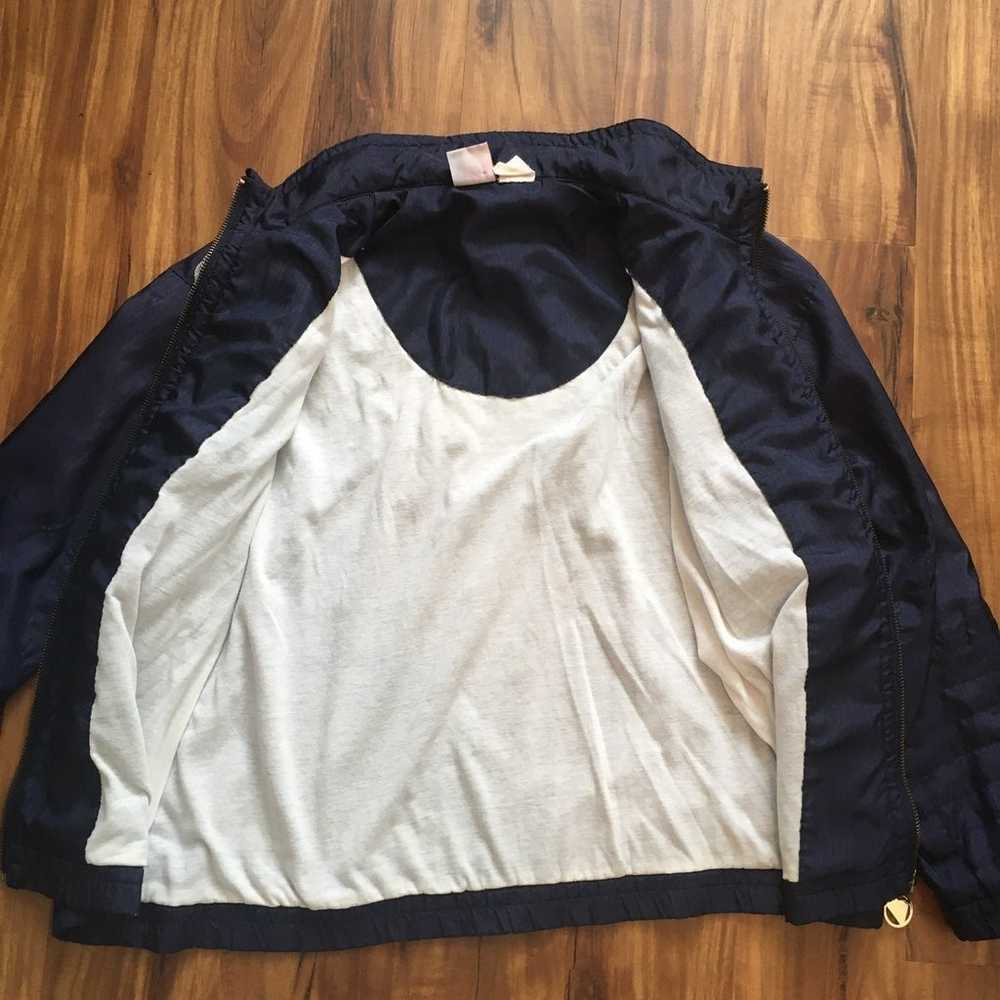 TAIL Vintage navy blue windbreaker track jacket 8… - image 8