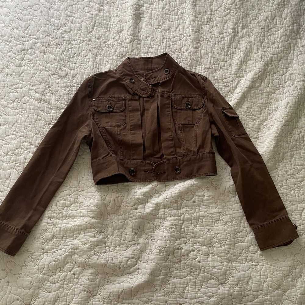 Vintage crop bomber jacket - image 1
