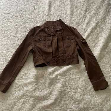 Vintage crop bomber jacket - image 1