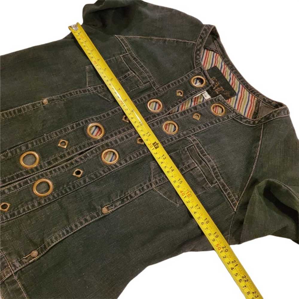 Denim jean studded grommet blazer jacket by Live … - image 4
