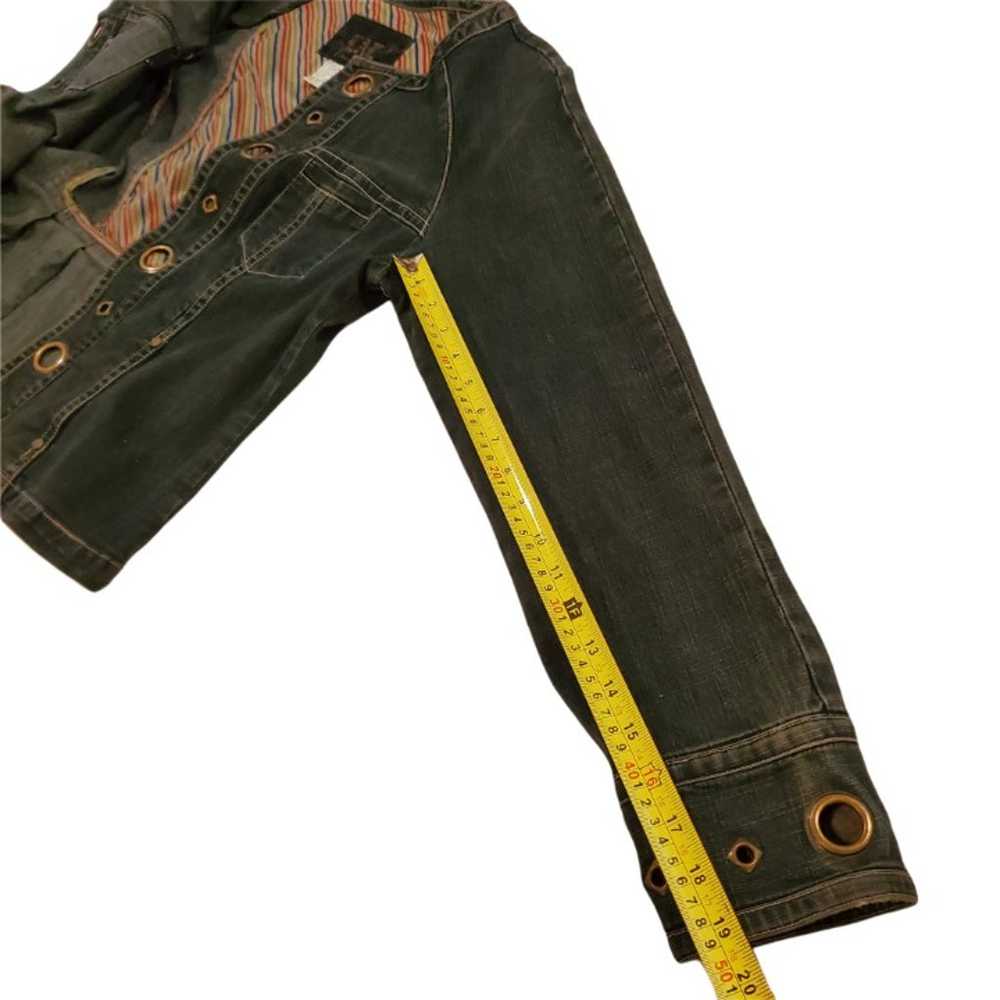 Denim jean studded grommet blazer jacket by Live … - image 6