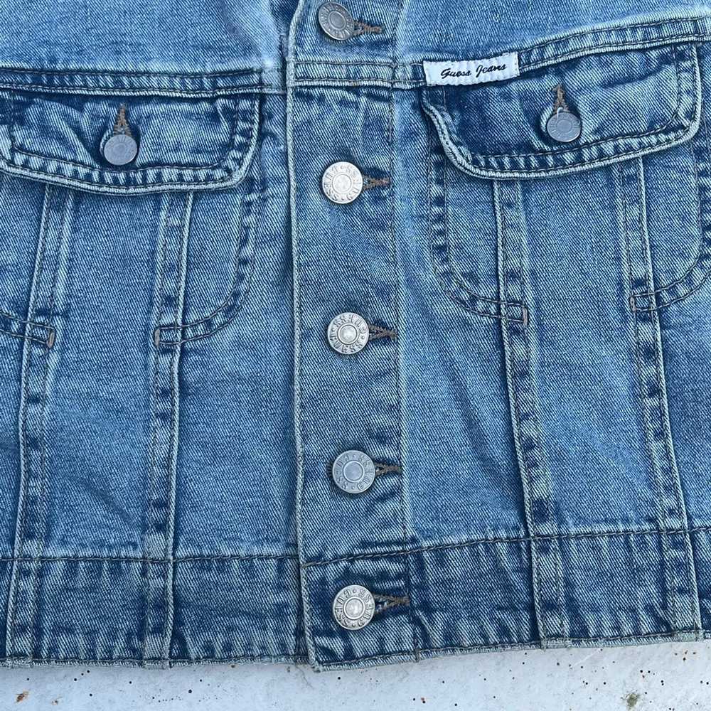 Vintage guess jean vest - image 2