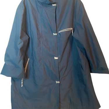 Vintage Travelsmith blue lined Jacket medium peti… - image 1