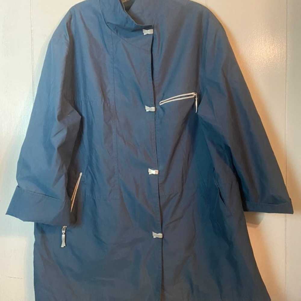 Vintage Travelsmith blue lined Jacket medium peti… - image 3