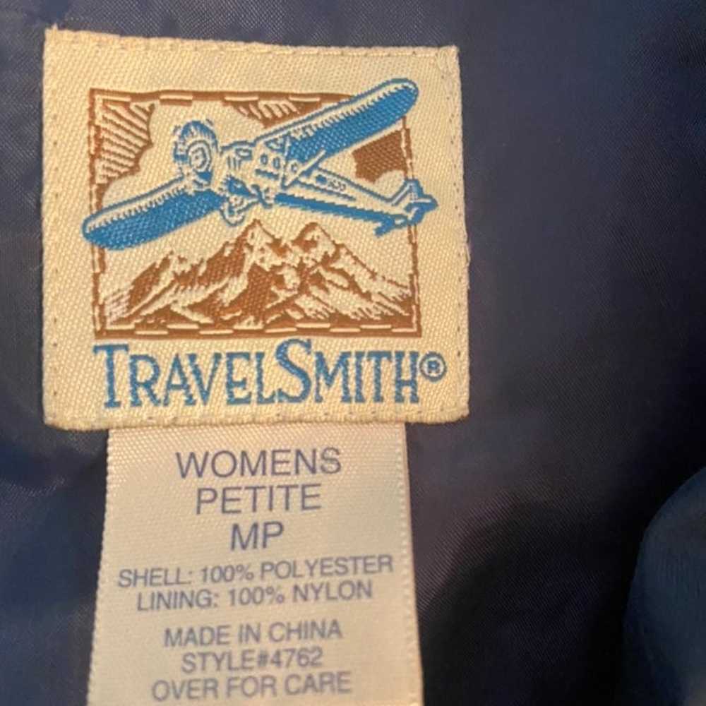 Vintage Travelsmith blue lined Jacket medium peti… - image 7