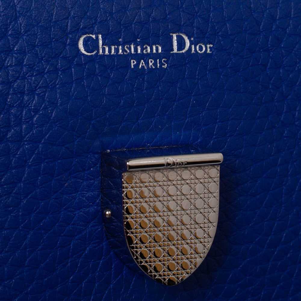 Dior DIOR Blue Pebbled Leather Medium ever Tote - image 8