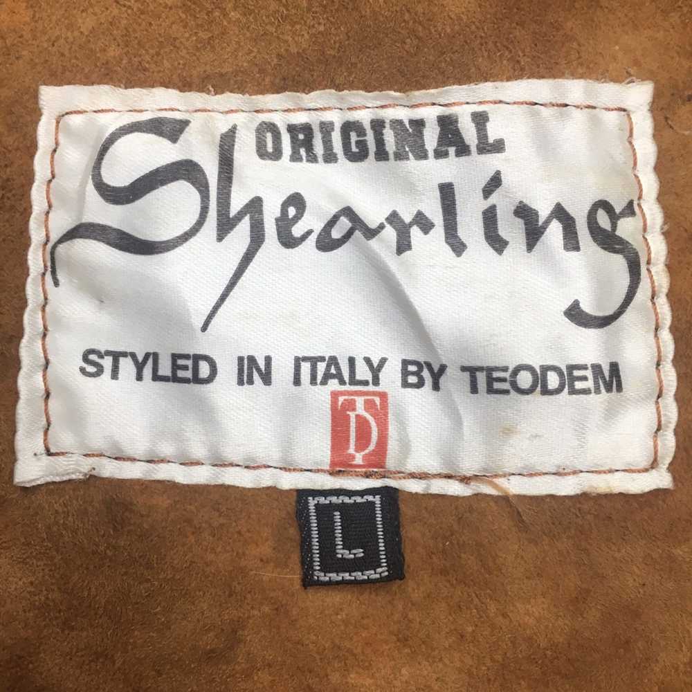 Italian Designers Vtg TEODEM ITALY SHEARLING Genu… - image 8