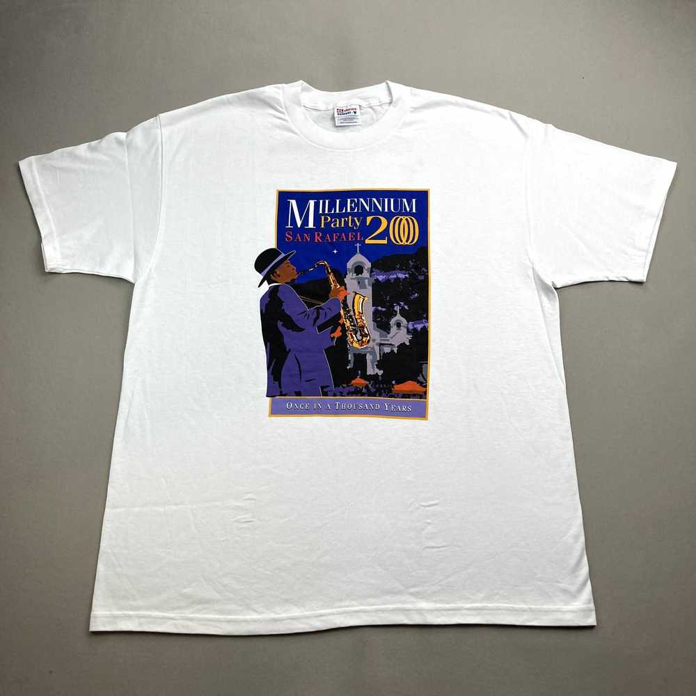 Hanes × Vintage Vintage Jazz Music T-Shirt XL Whi… - image 1