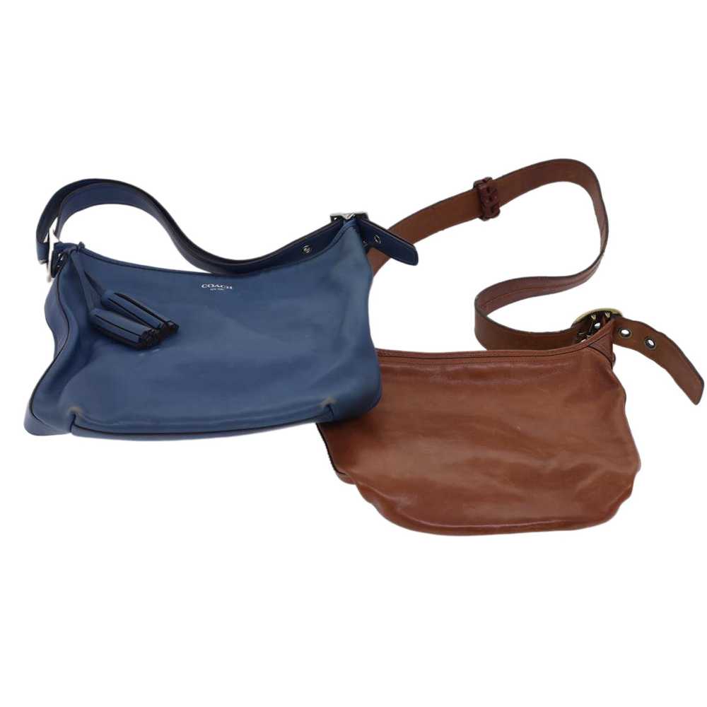 Coach Coach Shoulder Bag Leather 2Set Brown Blue … - image 1