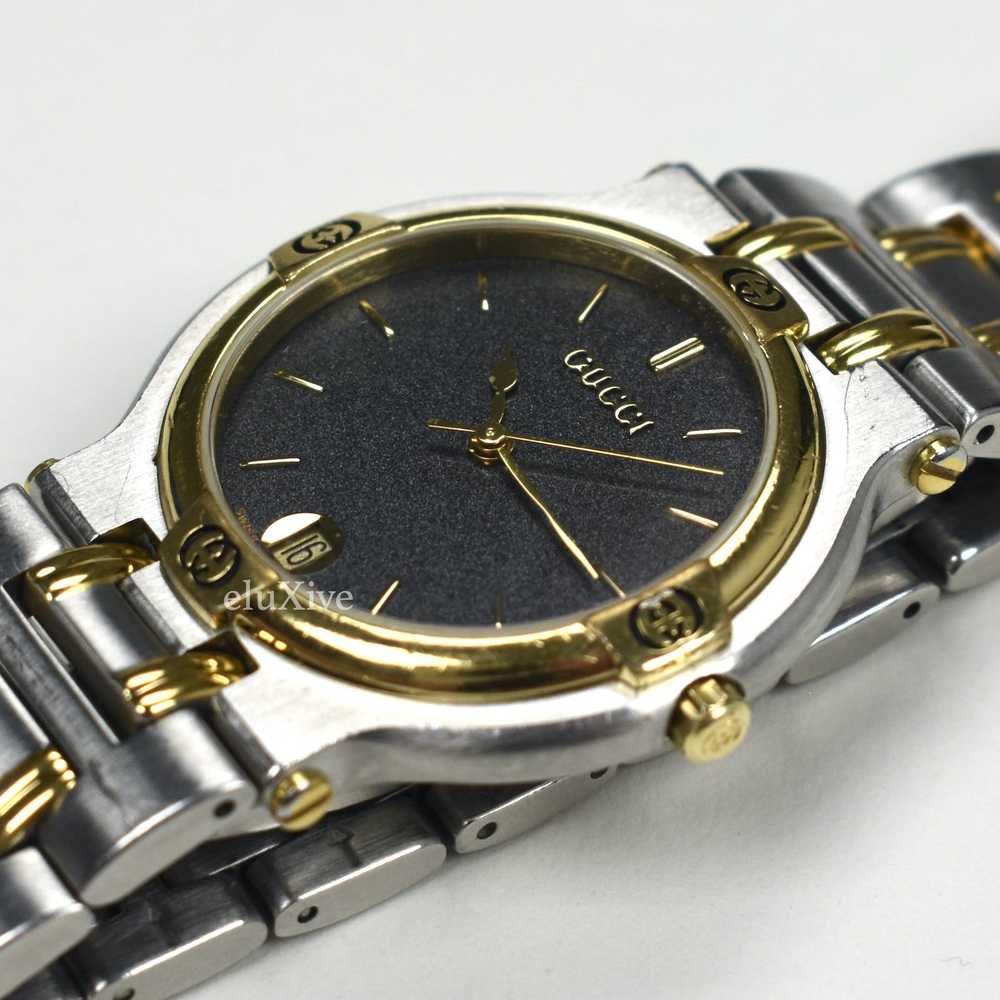 Gucci Gucci 9000M Gold Steel Graphite Dial Watch … - image 11