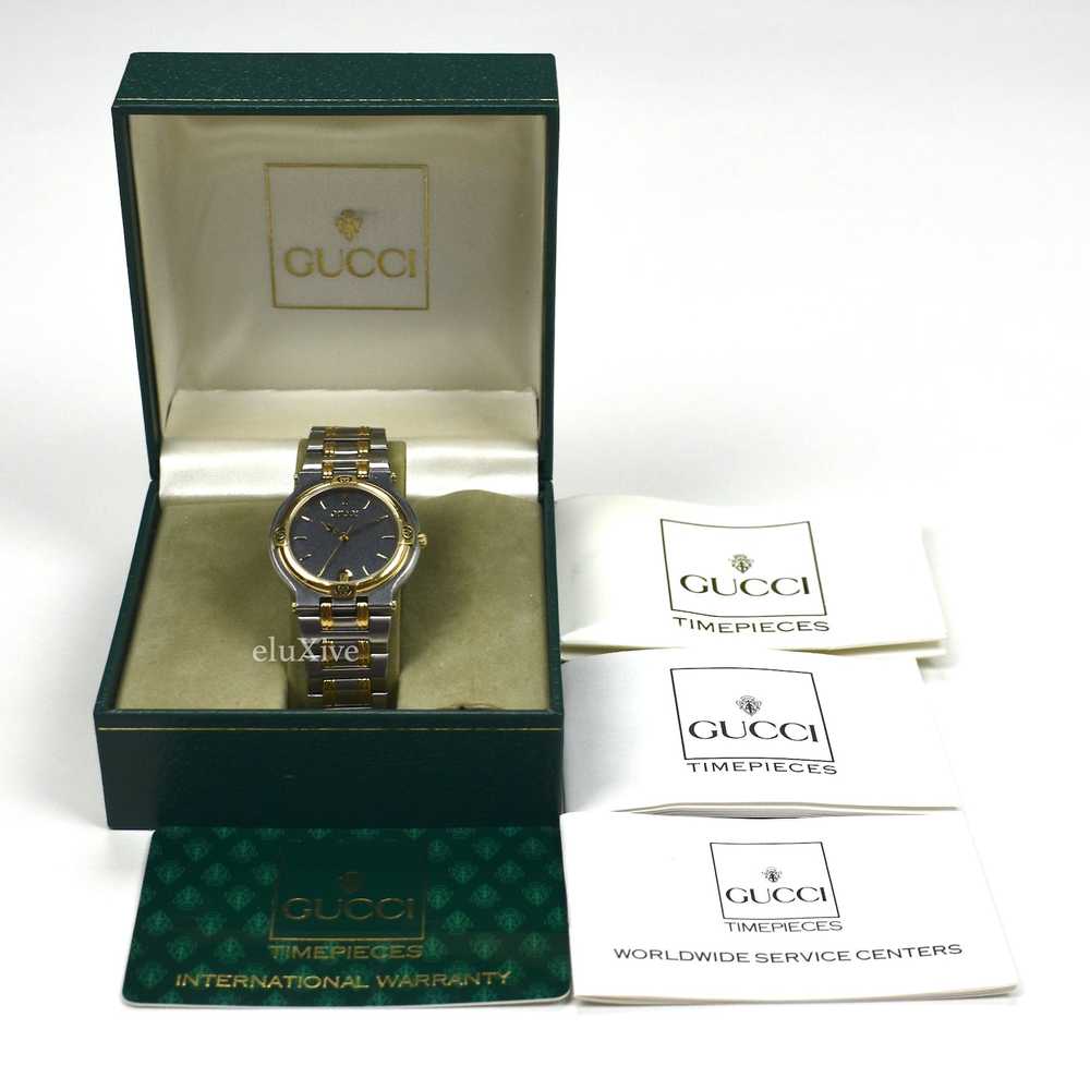 Gucci Gucci 9000M Gold Steel Graphite Dial Watch … - image 2