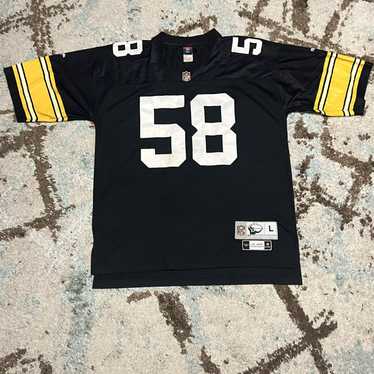 Reebok Throwback Pittsburgh Steelers Jack fashion Lambert Stitched Youth Jersey Size L